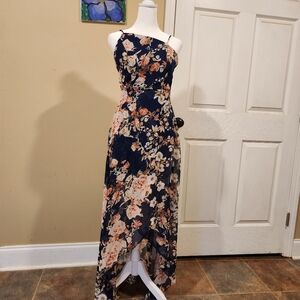 Floral Asymmetrical Maxi Dress
